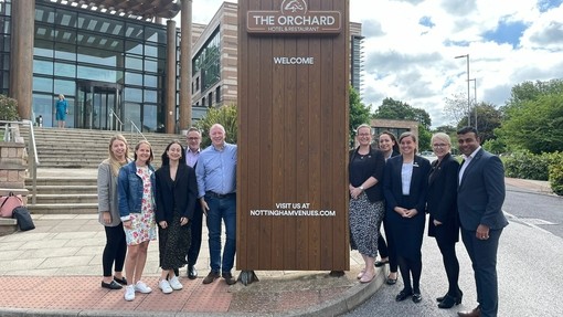 Nottingham venues team outside the Orchard Hotel