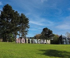 Nottingham Sign on Nottingham University Campus