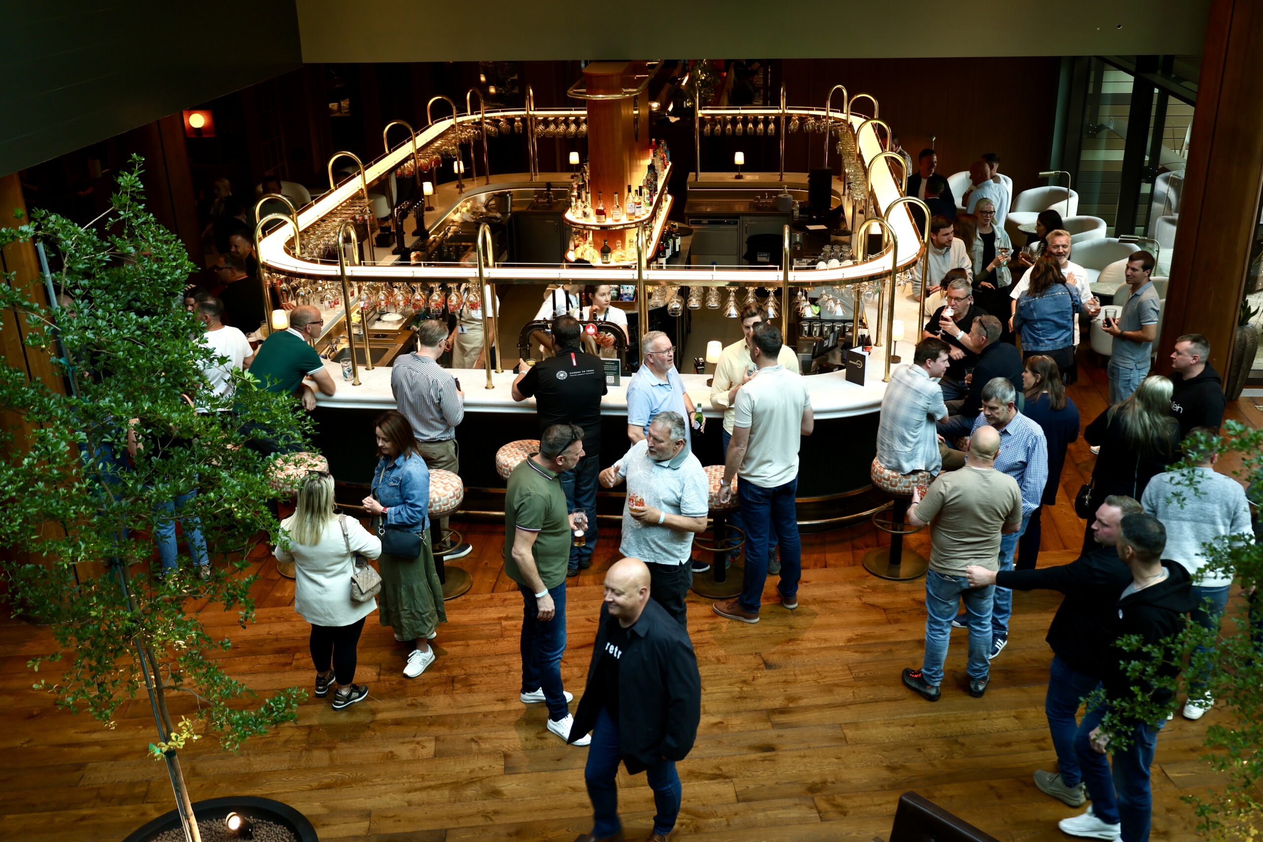 Customers around Bramleys bar